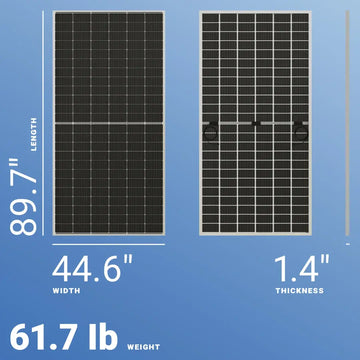 ZNShine Solar 555W Bifacial Solar Panel – 144 Cells