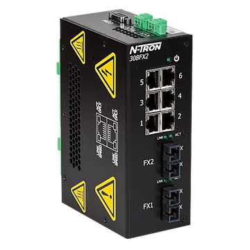 N-Tron 308FXE2-SC-15 Unmanaged Industrial Ethernet Switch.