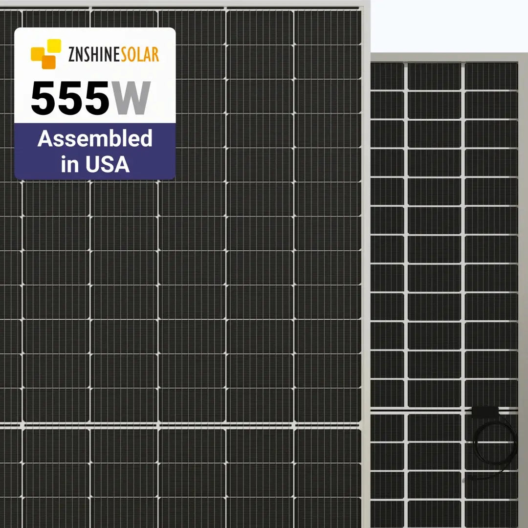 ZNShine Solar 555W Bifacial Solar Panel – 144 Cells