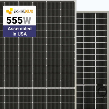 ZNShine Solar 555W Bifacial Solar Panel – 144 Cells.